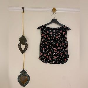 Retired Field Day and Friends button up top in dead stock floral print, small.